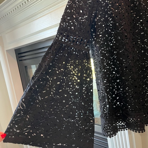 Black lace long sleeve shirt - Picture 4 of 4